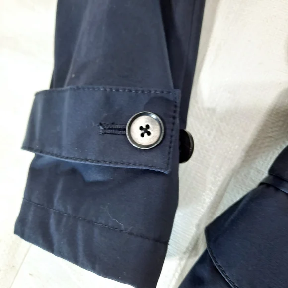 Banana Republic Navy Blue Fleece Lined Trench Coat